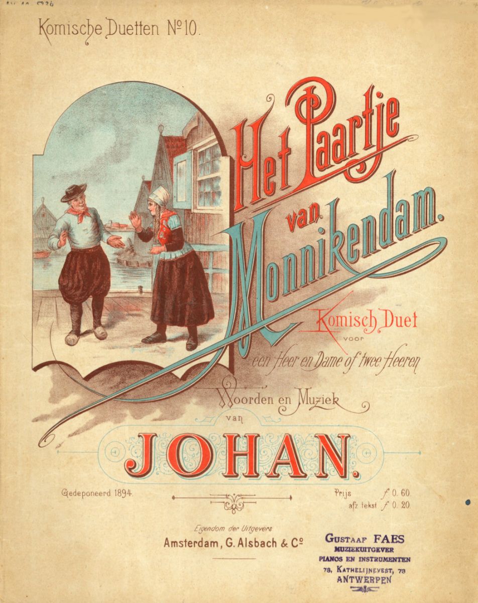 A comical duet on a theme that fits not so well in a monastery, but probably intended for musical entertainment in the school. BV-10-5234.