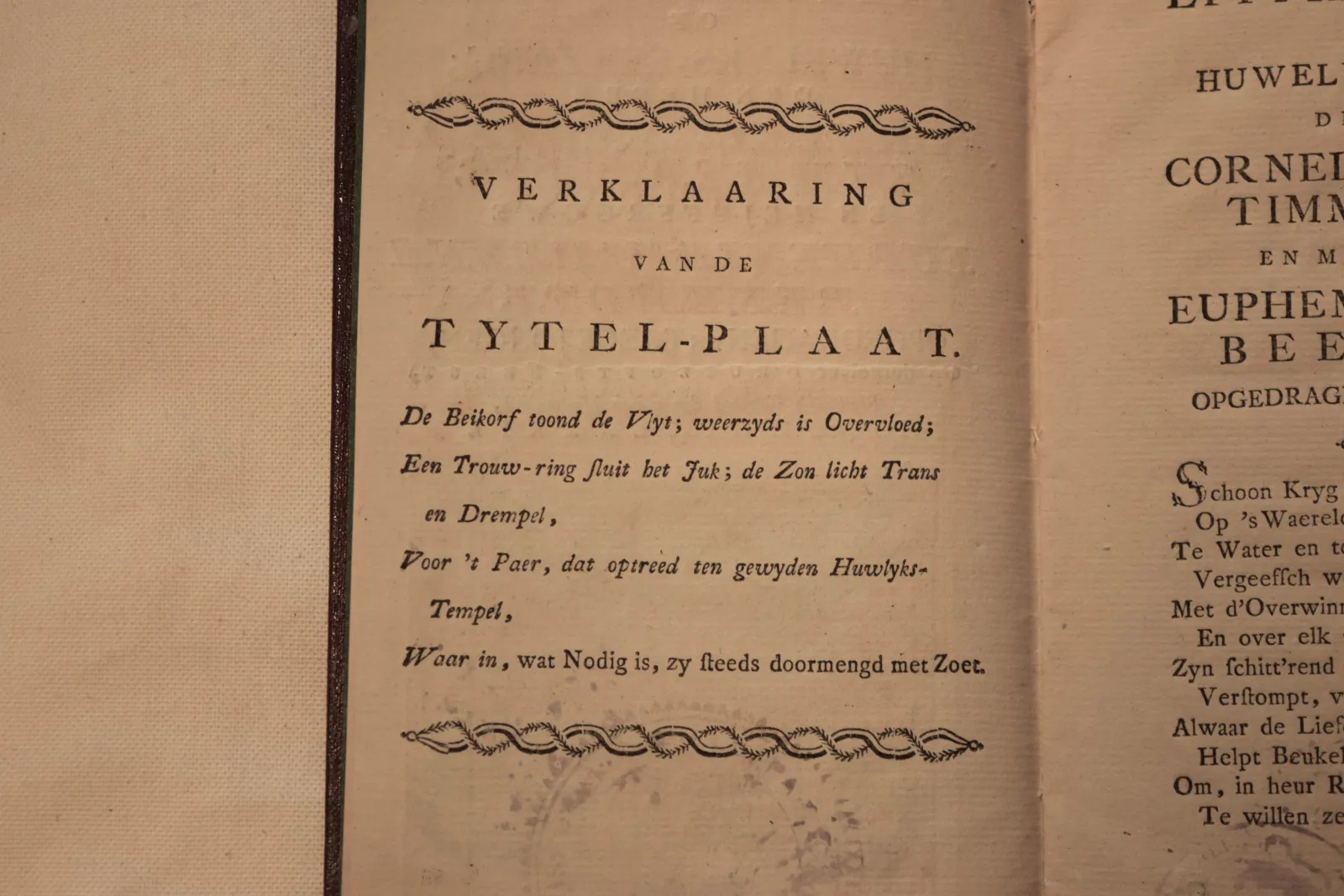 Verklaaring van de tytel-plaat