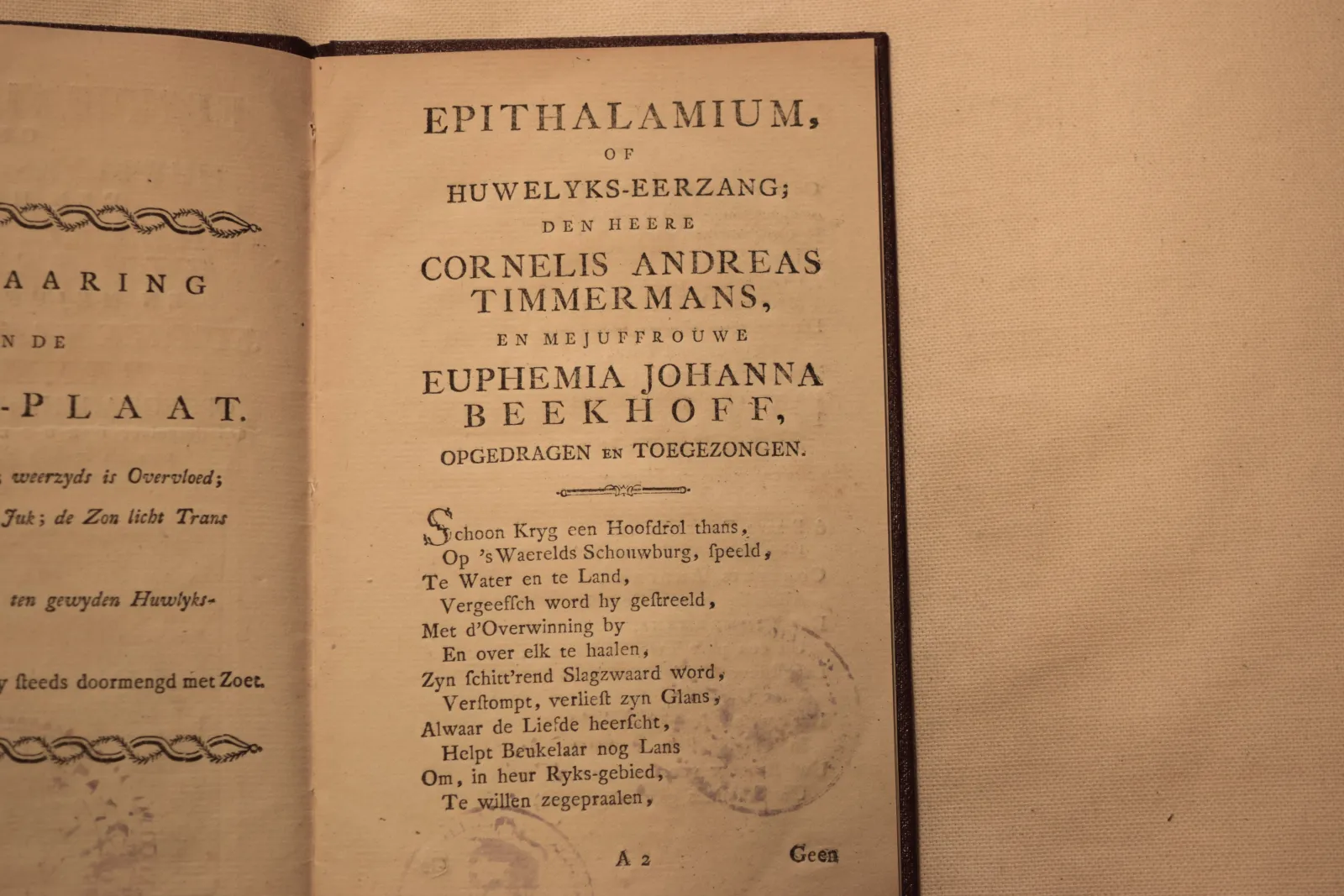 Begin van het Epithalamium