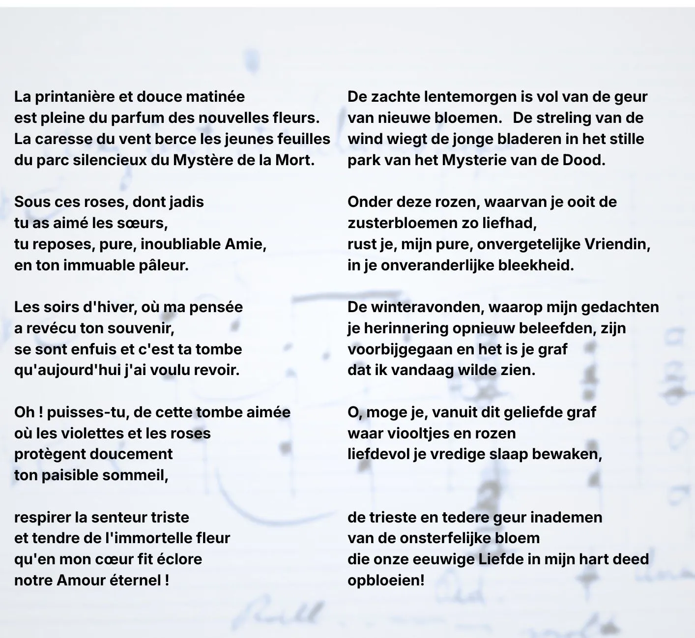 Tekst sur une tombe