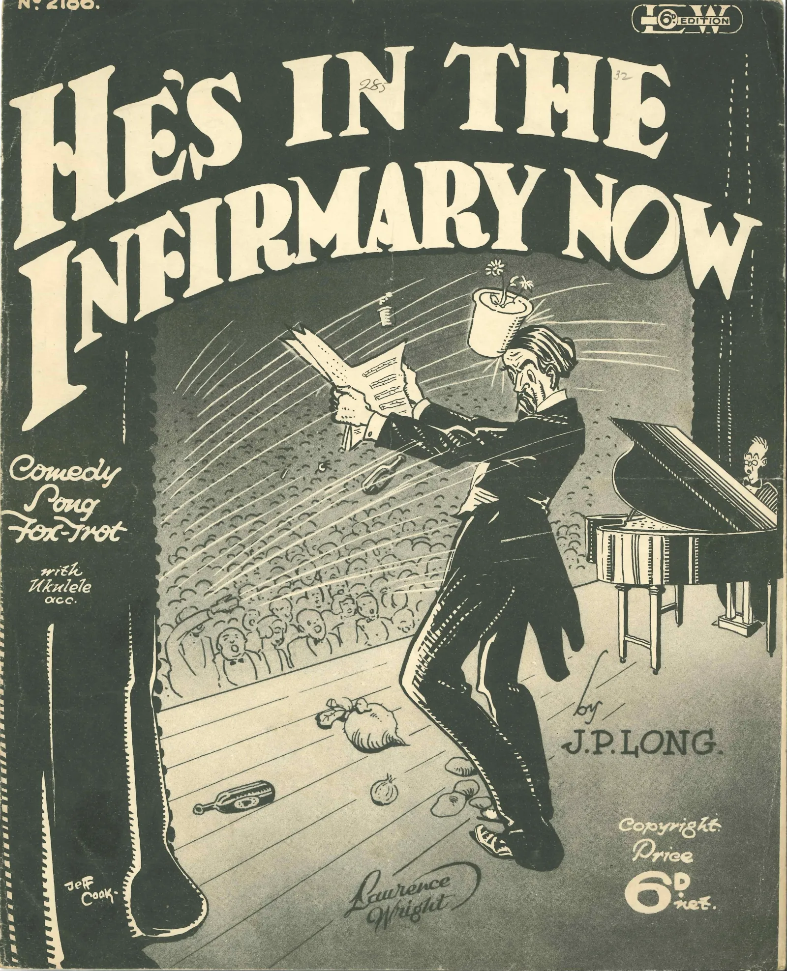 De nachtmerrie van elke muzikant: uitgejouwd worden door het publiek. De cover lijkt dit te illustereren maar toch is dit verhaal anders. De tekst van &lsquo;He&rsquo;s in the infirmary now&rsquo; vertelt over de zanger Paul, die zong in de Albert Hall. Het publiek reageerde heel enthousiast en gooide bloemen naar de solist, maar helaas geen boeketten, wel bloemen in potten.
